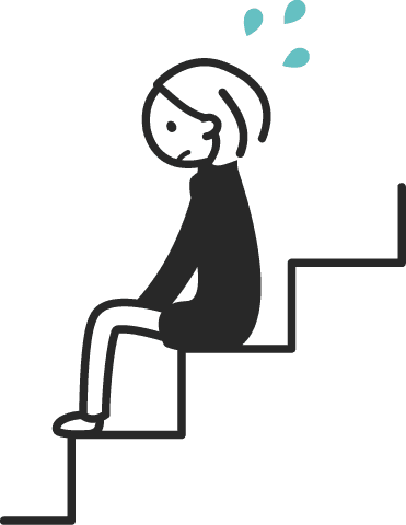困っている女性のイラスト