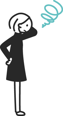 忙しい様子の女性のイラスト